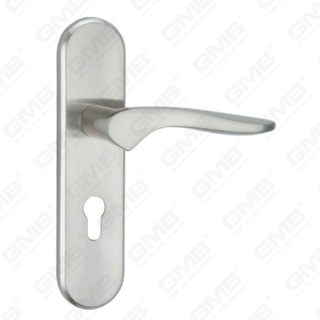 Türgriff Ziehen Sie Holztür Hardware-Griff Türgriff auf Teller für Lockset mit Zinklegierung oder Stahltürplattengriff (CM582-C18-K)