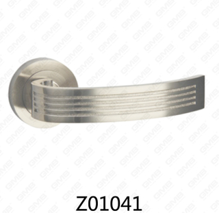 Zamak-Zinklegierungs-Aluminium-Rosetten-Türgriff mit runder Rosette (Z01041)