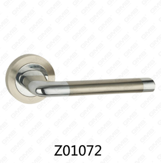 Zamak-Zinklegierungs-Aluminium-Rosetten-Türgriff mit runder Rosette (Z01072)