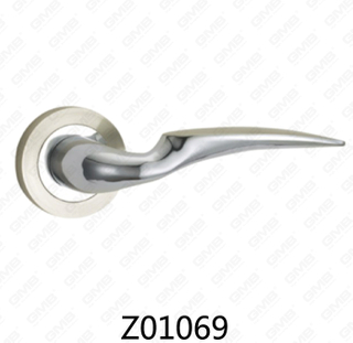 Zamak-Zinklegierungs-Aluminium-Rosetten-Türgriff mit runder Rosette (Z01069)