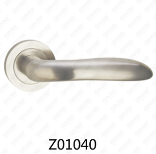 Zamak-Zinklegierungs-Aluminium-Rosetten-Türgriff mit runder Rosette (Z01040)