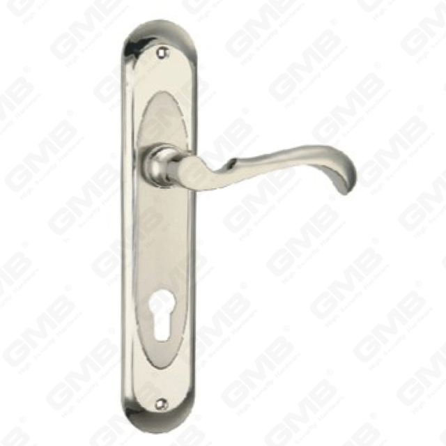 Türgriff Ziehen Sie Holztür Hardware-Griff Türgriff auf Teller für Lockset mit Zinklegierung oder Stahltürplattengriff (L833-Z08-K)