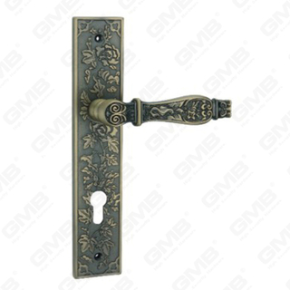Türgriff Ziehen Sie Holztür Hardware-Griff Türgriff auf Teller für Lockset mit Zinklegierung oder Stahltürplattengriff (E712-Z93-DAB)