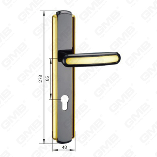 Türgriff Ziehen Sie Holztür Hardware-Griff Türgriff auf Teller für Lockset mit Zinklegierung oder Stahltürplatte (ZL90107-HG)