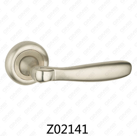 Zamak-Zinklegierungs-Aluminium-Rosetten-Türgriff mit runder Rosette (Z02141)