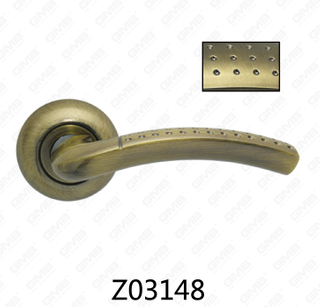 Zamak-Zinklegierungs-Aluminium-Rosetten-Türgriff mit runder Rosette (Z02148)