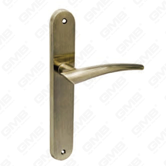 Türgriff aus Holz Türbeschläge Griffschloss Türgriff auf Platte für Einsteckschlösser aus Zinklegierung oder Stahl Türplattengriff (266)