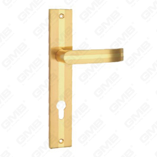 Türgriff Ziehen Sie Holzhölzer Hardware-Griff-Schloss Türgriff am Teller für Locksserie durch Zinklegierung oder Stahltürplattengriff (73-H220-GSB & GPB)