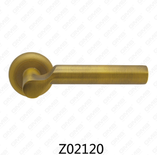 Zamak-Zink-Legierungs-Aluminium-Rosetten-Türgriff mit runder Rosette (Z02120)