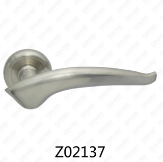 Zamak-Zinklegierungs-Aluminium-Rosetten-Türgriff mit runder Rosette (Z02137)