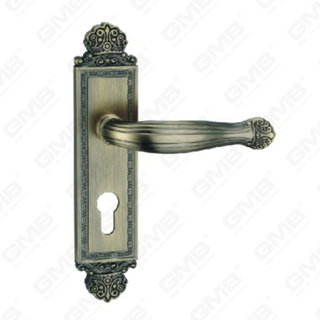 Türgriff Ziehen Sie Holztür Hardware-Griff Schloss Türgriff auf Teller für Locksserie durch Zinklegierung oder Stahltürplattengriff (TM401167-DAB)