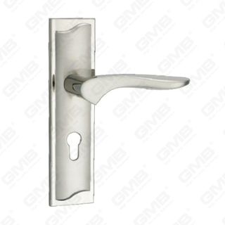Türgriff Ziehen Sie Holztür Hardware-Griff Türgriff auf Teller für Lockset mit Zinklegierung oder Stahltürplatte (ZM58918-K)