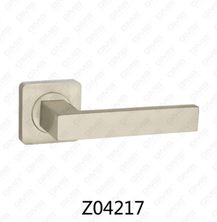 Zamak-Zinklegierungs-Aluminium-Rosetten-Türgriff mit runder Rosette (Z04217)