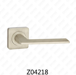 Zamak-Zinklegierungs-Aluminium-Rosetten-Türgriff mit runder Rosette (Z04218)