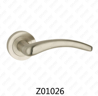 Zamak-Zink-Legierungs-Aluminium-Rosette-Türgriff mit runder Rosette (Z01026)