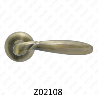 Zamak-Zink-Legierungs-Aluminium-Rosette-Türgriff mit runder Rosette (Z02108)