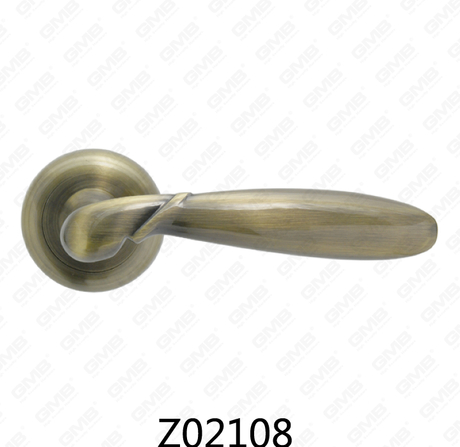 Zamak-Zink-Legierungs-Aluminium-Rosette-Türgriff mit runder Rosette (Z02108)