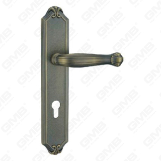 Türgriff Ziehen Sie Holztür Hardware-Griff Türgriff auf Teller für Lockset mit Zinklegierung oder Stahltürplattengriff (ZL903-Z41-DAB)