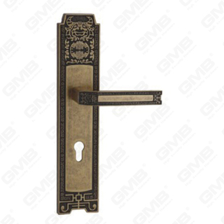 Türgriff Ziehen Sie Holztür Hardware-Griff Türgriff auf Teller für Locksserie durch Zinklegierung oder Stahltürplattengriff (ZL933b32-DHB)