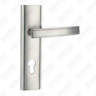Türgriff Ziehen Sie Holztür Hardware-Griff Türgriff auf Teller für Lockset mit Zinklegierung oder Stahltürplattengriff (ZM853-H129-K)