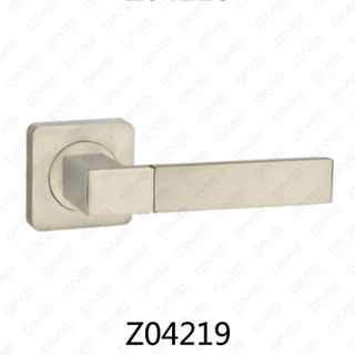 Zamak-Zinklegierungs-Aluminium-Rosetten-Türgriff mit runder Rosette (Z04219)