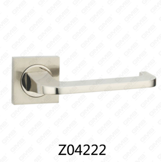 Zamak-Zinklegierungs-Aluminium-Rosetten-Türgriff mit runder Rosette (Z04222)