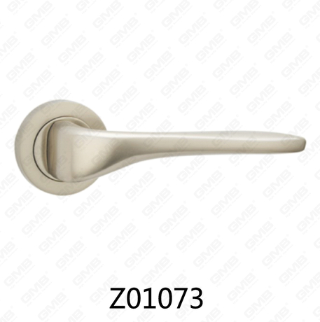 Zamak-Zinklegierungs-Aluminium-Rosetten-Türgriff mit runder Rosette (Z01073)