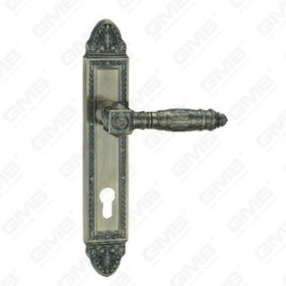 Türgriff Ziehen Sie Holztür Hardware-Griff Schloss Türgriff auf Teller für Locksserie durch Zinklegierung oder Stahltürplattengriff (L861-E08-AB)