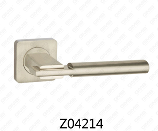 Zamak-Zinklegierungs-Aluminium-Rosetten-Türgriff mit runder Rosette (Z04214)