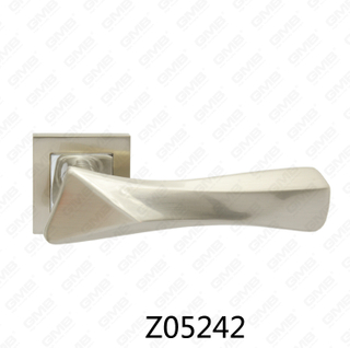 Zamak-Zinklegierungs-Aluminium-Rosetten-Türgriff mit runder Rosette (Z05242)
